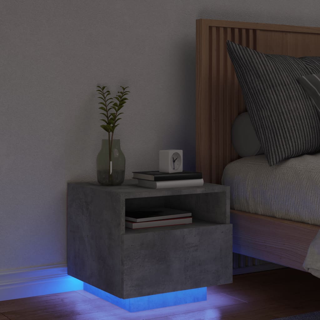 Nachtkastjes Met Led-Verlichting 40X39X37 Cm