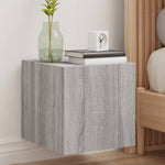 Tv-Wandmeubel Met Led-Verlichting Grijs Sonoma