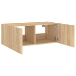 Tv-Wandmeubel Met Led-Verlichting Kleur Sonoma Eiken