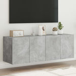 Tv-Wandmeubel Met Led-Verlichting Betongrijs