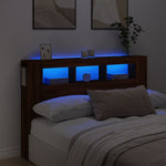 Hoofdeinde Met Led 140X18,5X103,5 Cm Bewerkt Hout