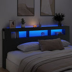 Hoofdeinde Met Led 140X18,5X103,5 Cm Bewerkt Hout