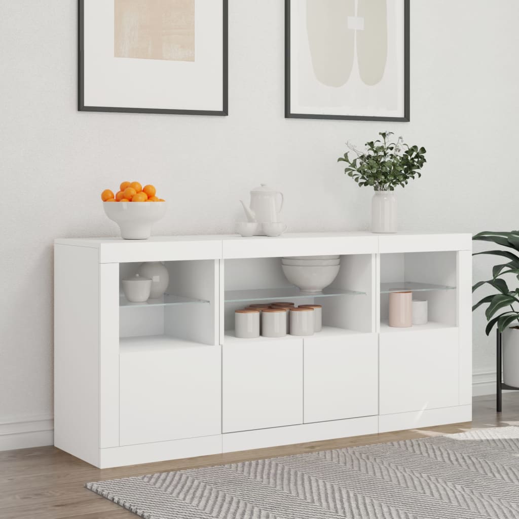 Dressoir Met Led-Verlichting 142,5X37X67 Cm