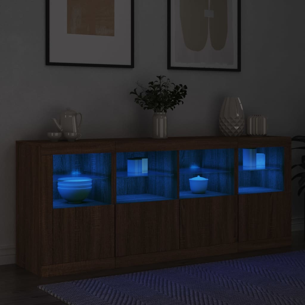 Dressoir Met Led-Verlichting 163X37X67 Cm