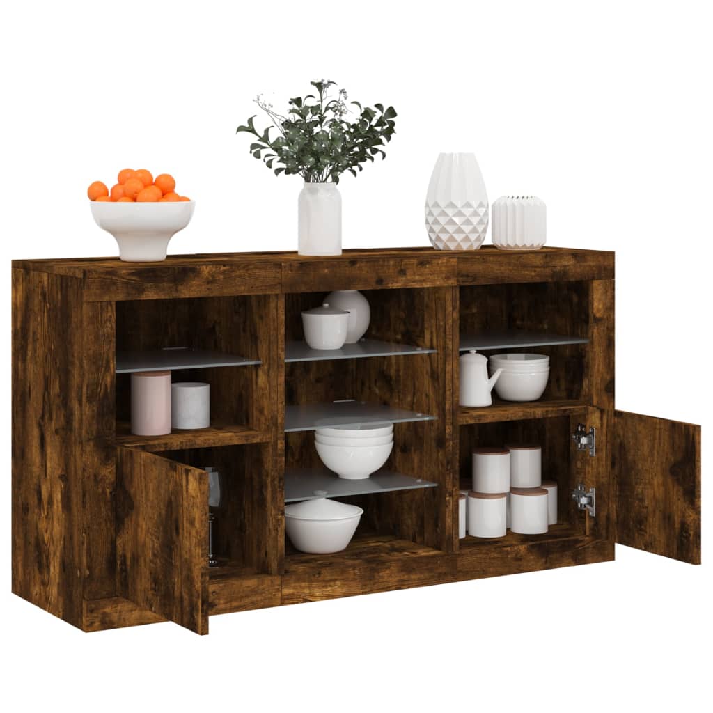 Dressoir Met Led-Verlichting 123X37X67 Cm