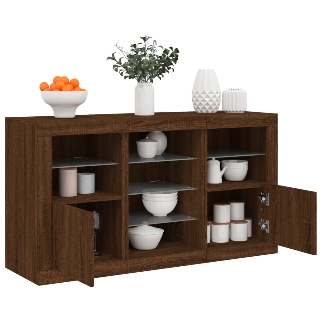 Dressoir Met Led-Verlichting 123X37X67 Cm