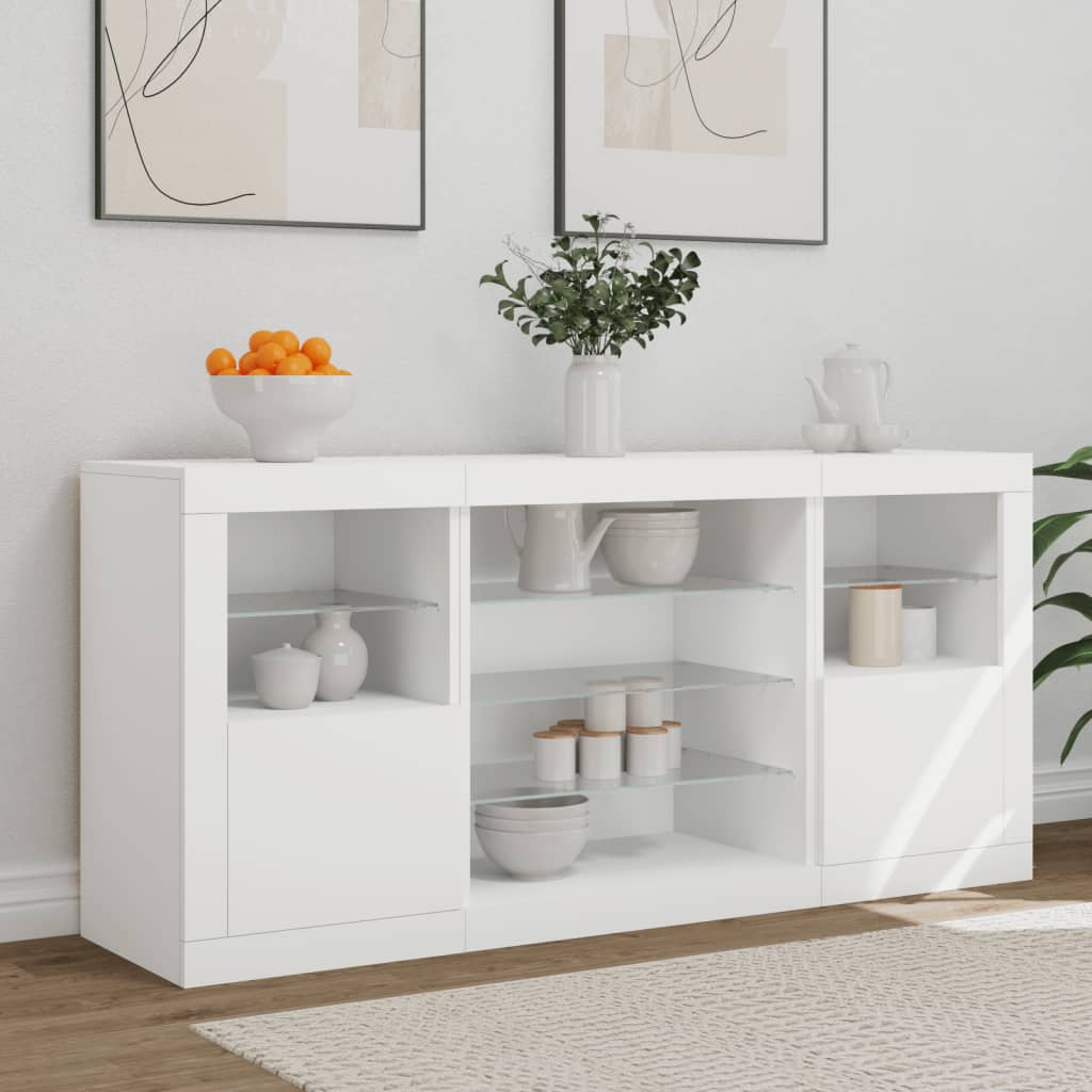 Dressoir Met Led-Verlichting 142,5X37X67 Cm