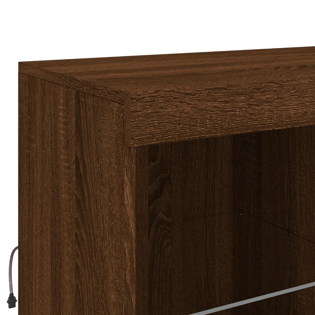 Dressoirs Met Led-Verlichting Bewerkt Hout Bruineikenkleur