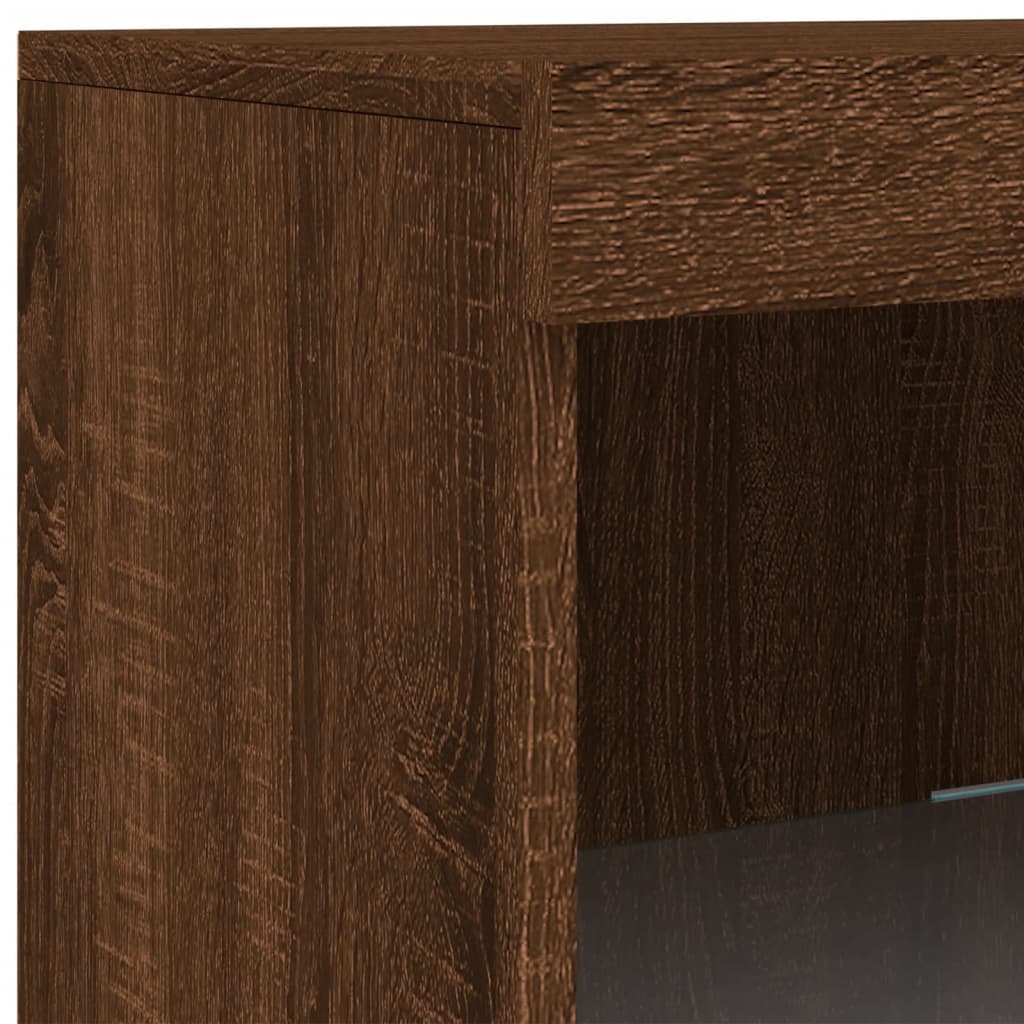 Dressoirs Met Led-Verlichting Bewerkt Hout Bruineikenkleur