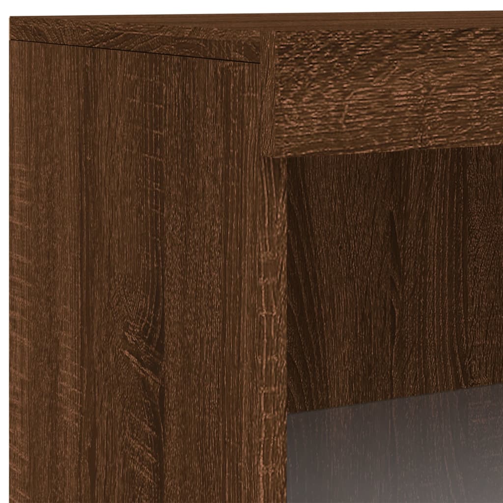 Dressoirs Met Led-Verlichting Bewerkt Hout Bruineikenkleur