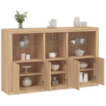 Dressoir Met Led-Verlichting 162X37X100 Cm Kleurig