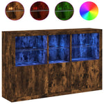 Dressoir Met Led-Verlichting 162X37X100 Cm Kleurig