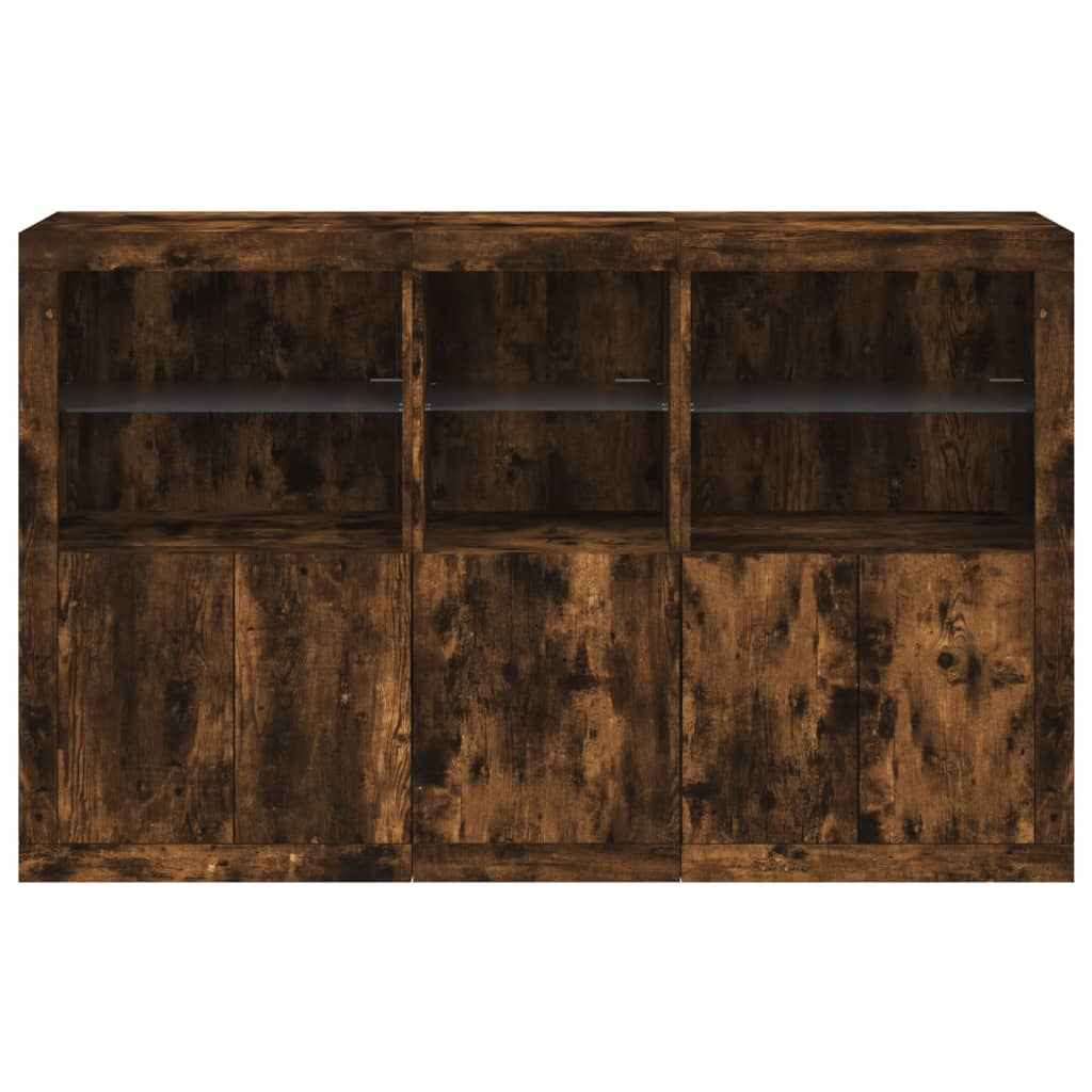 Dressoir Met Led-Verlichting 162X37X100 Cm Kleurig