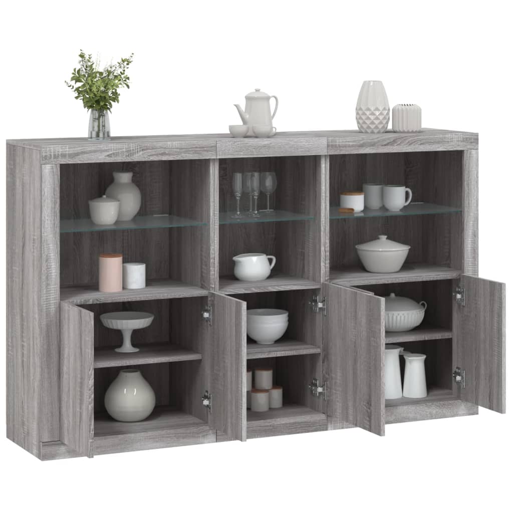 Dressoir Met Led-Verlichting 162X37X100 Cm
