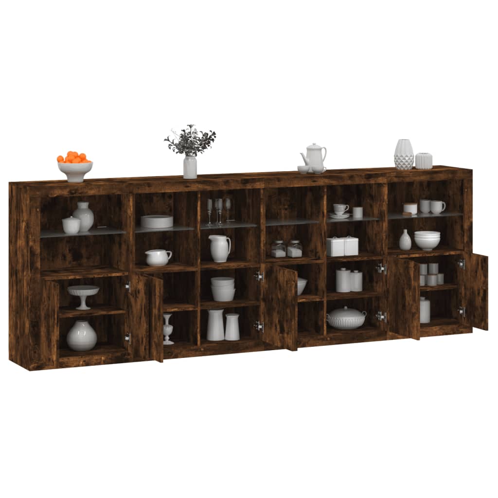 Dressoir Met Led-Verlichting 283X37X100 Cm Kleurig