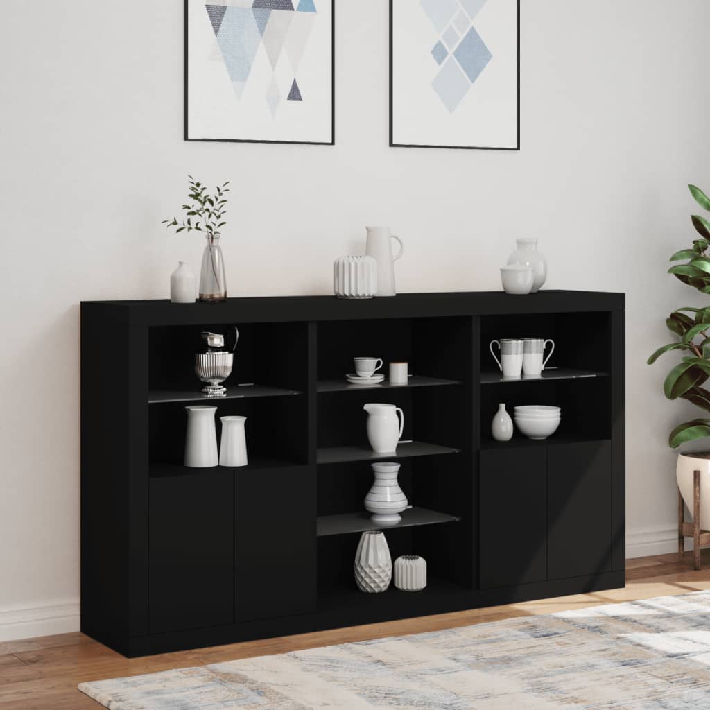 Dressoir Met Led-Verlichting 181,5X37X100 Cm