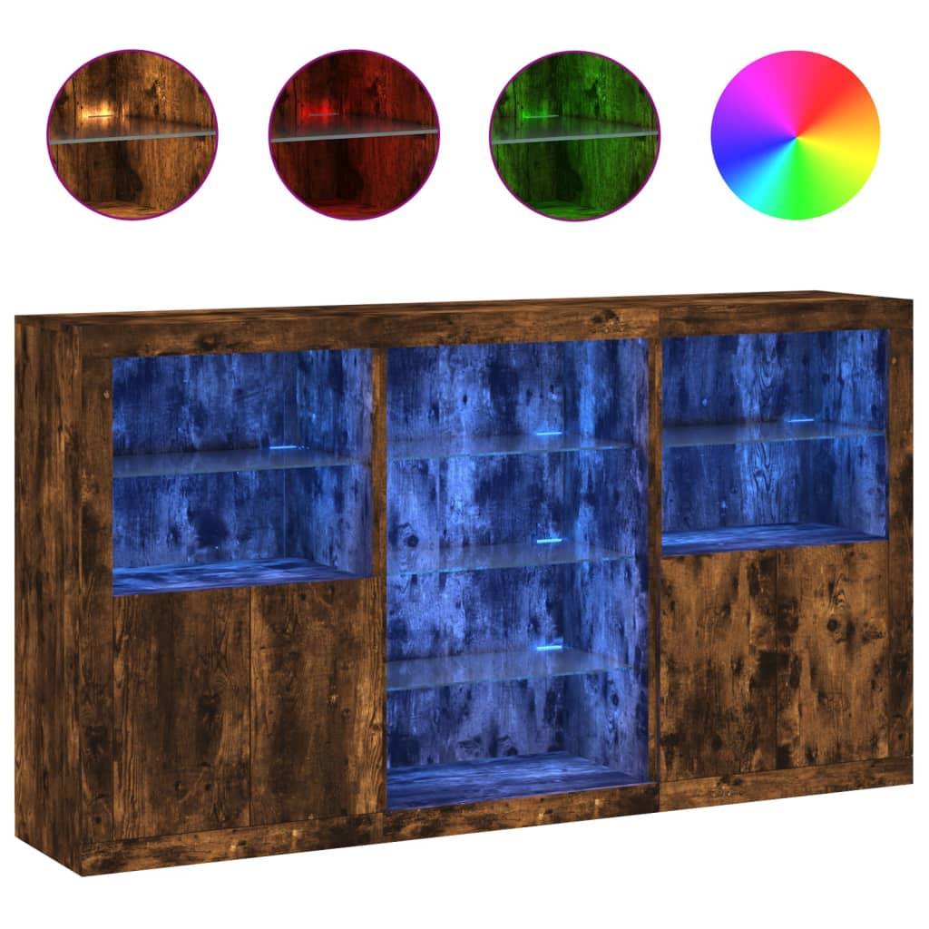 Dressoir Met Led-Verlichting 181,5X37X100 Cm Kleur