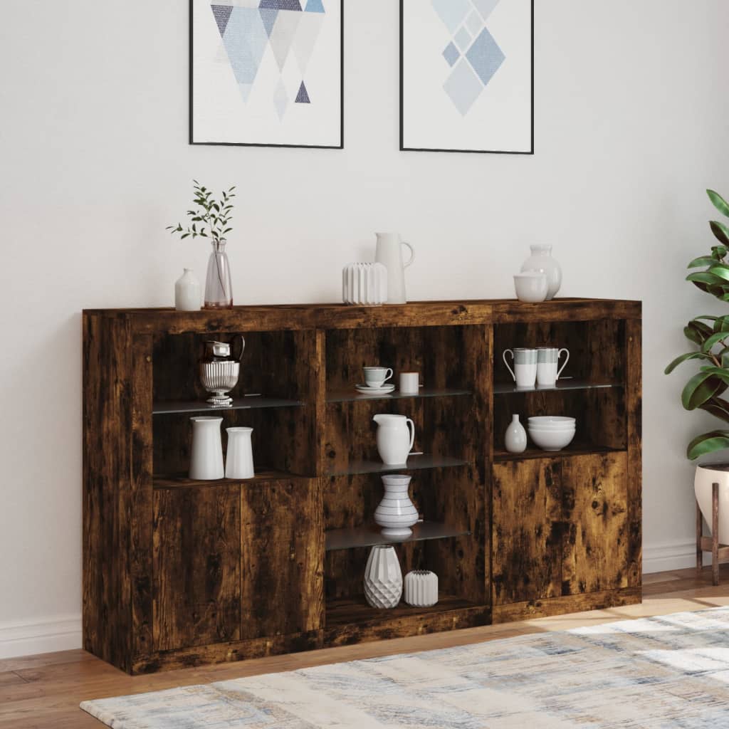 Dressoir Met Led-Verlichting 181,5X37X100 Cm Kleur