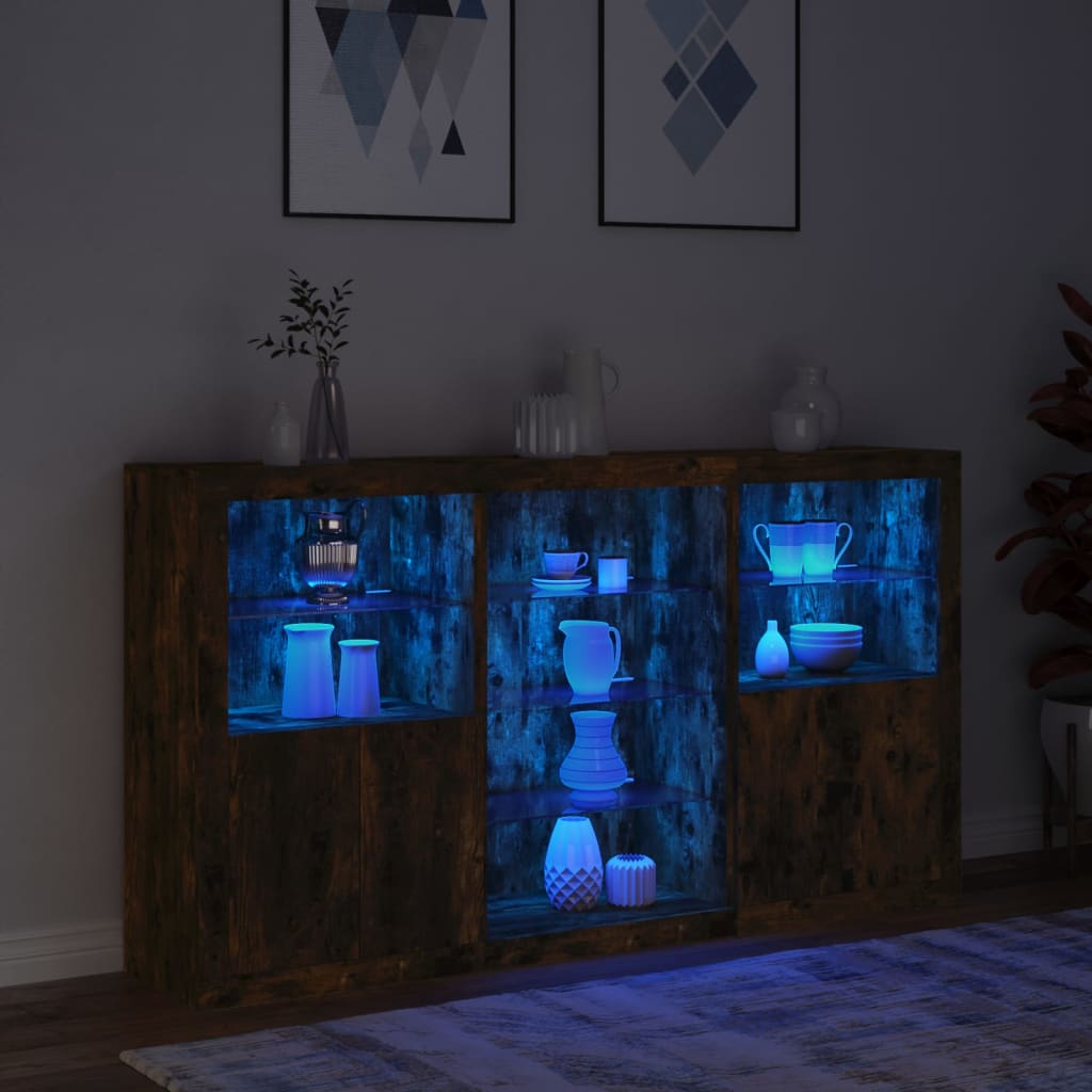 Dressoir Met Led-Verlichting 181,5X37X100 Cm Kleur