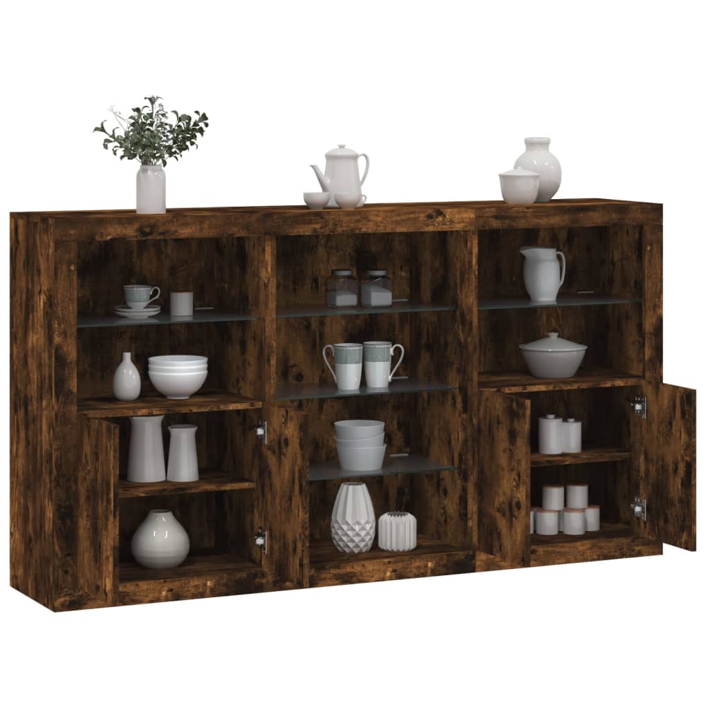 Dressoir Met Led-Verlichting 181,5X37X100 Cm Kleur