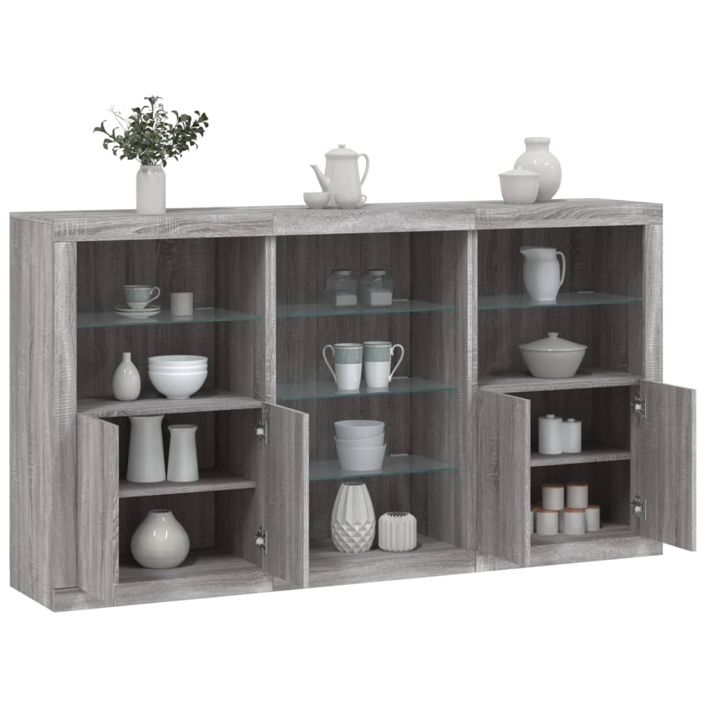 Dressoir Met Led-Verlichting 181,5X37X100 Cm