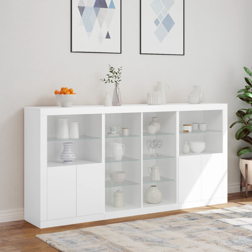 Dressoir Met Led-Verlichting 202X37X100 Cm