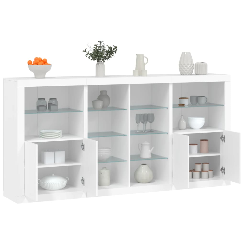 Dressoir Met Led-Verlichting 202X37X100 Cm