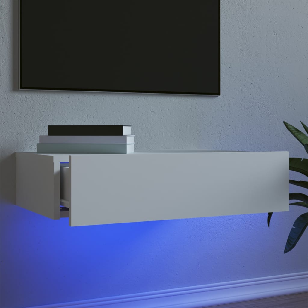 Tv-Meubelen Met Led-Verlichting 60X35X15,5 Cm Wit