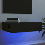 Tv-Meubel Met Led-Verlichting 60X35X15,5 Cm Zwart