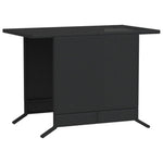 3-Delige Bistroset Met Kussens Poly Rattan Zwart