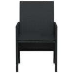 3-Delige Bistroset Met Kussens Poly Rattan Zwart
