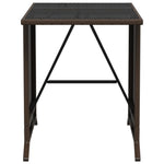 3-Delige Bistroset Met Kussens Poly Rattan Bruin