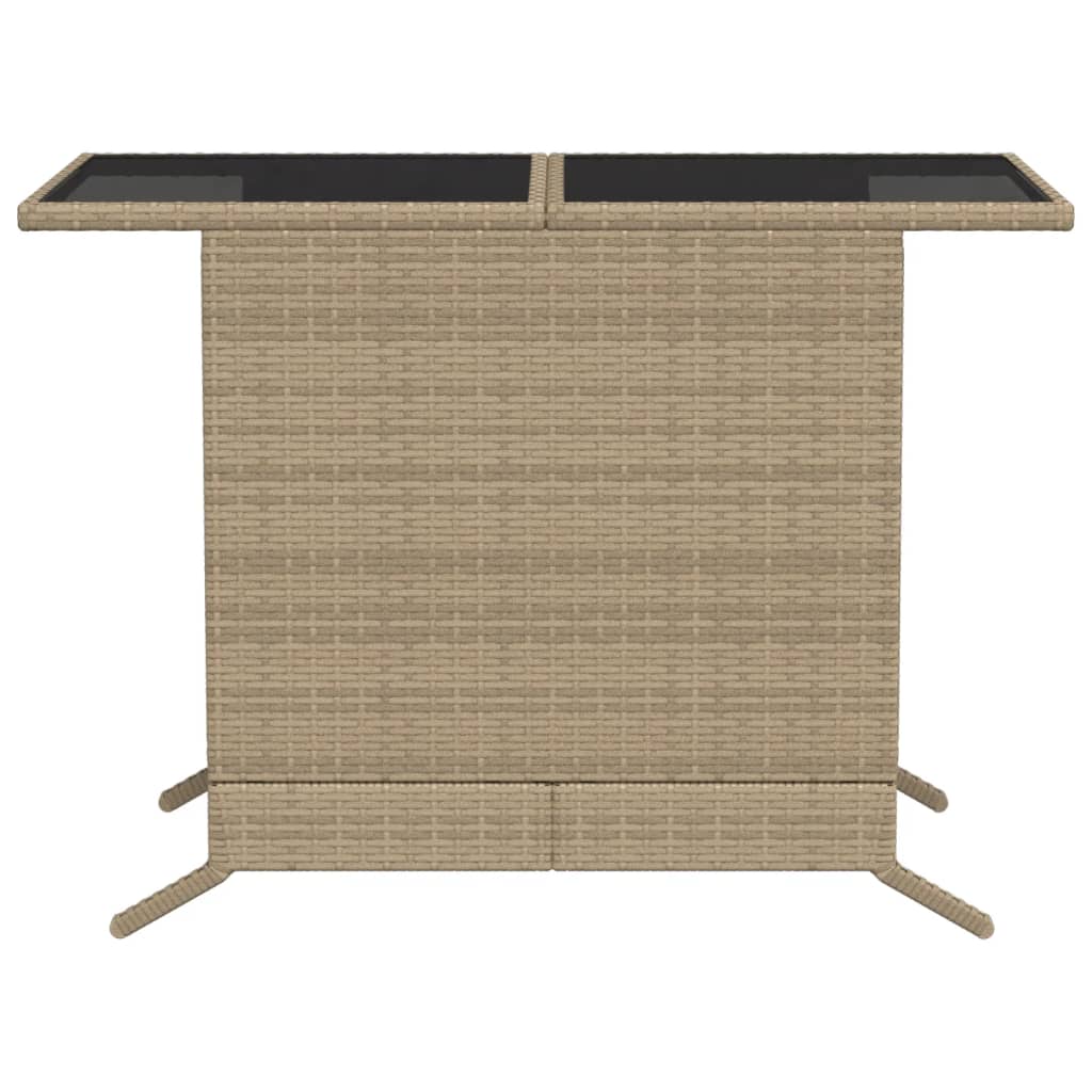 3-Delige Bistroset Met Kussens Poly Rattan Beige
