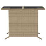 3-Delige Bistroset Met Kussens Poly Rattan Beige
