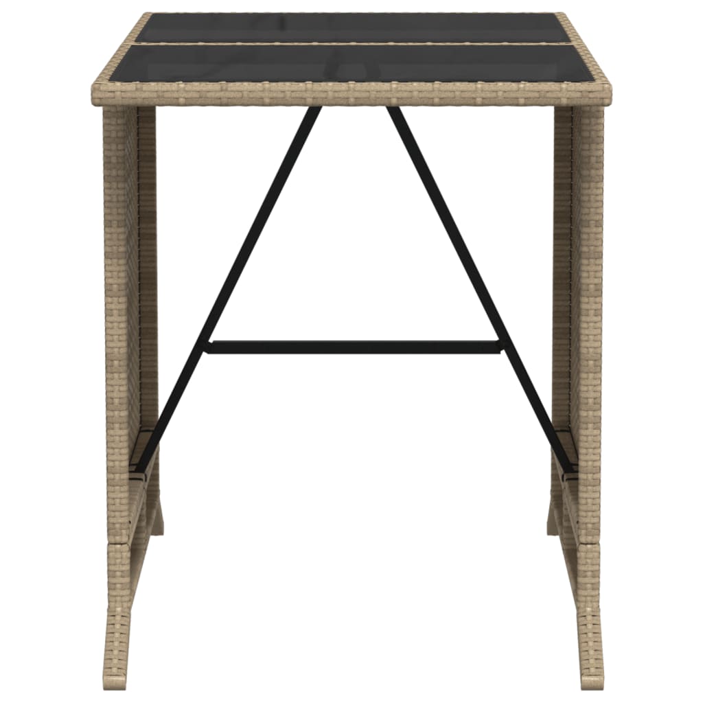 3-Delige Bistroset Met Kussens Poly Rattan Beige