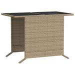 3-Delige Bistroset Met Kussens Poly Rattan Gemengd Beige