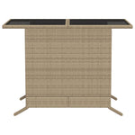 3-Delige Bistroset Met Kussens Poly Rattan Gemengd Beige