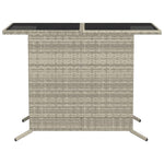 3-Delige Bistroset Met Kussens Poly Rattan Lichtgrijs