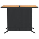 3-Delige Bistroset Met Kussens Poly Rattan Zwart