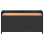 Opbergbankje 100X50X52 Cm Poly Rattan En Acaciahout Zwart