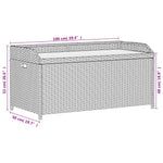 Opbergbankje 100X50X52 Cm Poly Rattan En Acaciahout Zwart