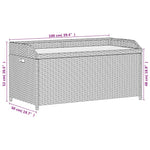 Opbergbank 100X50X52 Cm Poly Rattan En Acaciahout Grijs