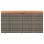Tuinbox 110X50X54 Cm Poly Rattan En Acaciahout Grijs
