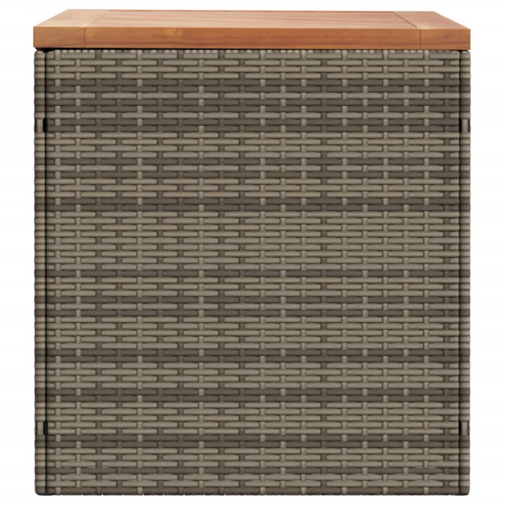 Tuinbox 110X50X54 Cm Poly Rattan En Acaciahout Grijs