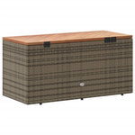 Tuinbox 110X50X54 Cm Poly Rattan En Acaciahout Grijs