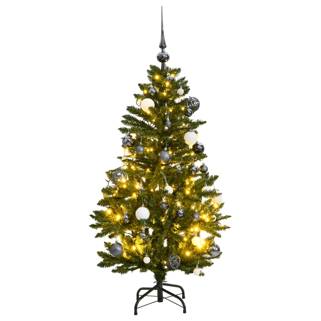 Kunstkerstboom Met Scharnieren 150 Led En Kerstballen