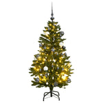 Kunstkerstboom Met Scharnieren 150 Led En Kerstballen