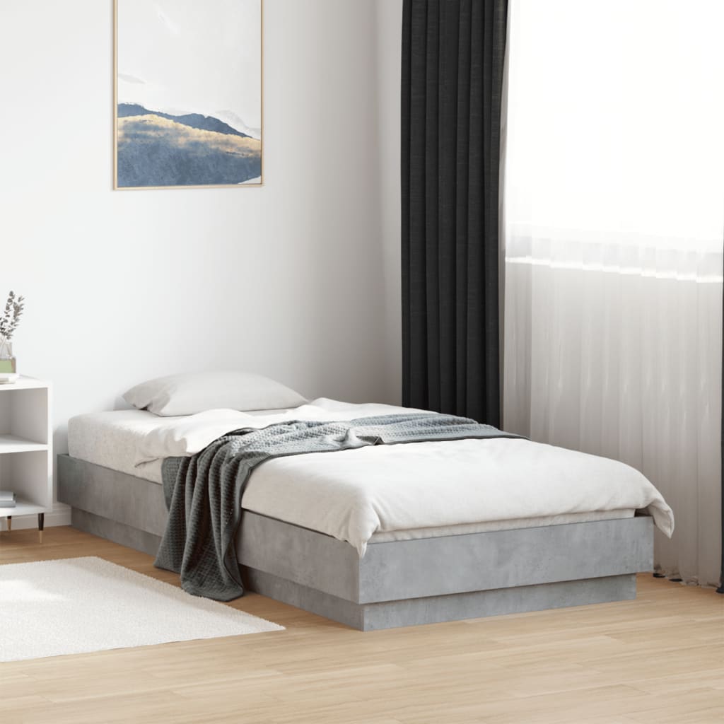 Bedframe Bewerkt Hout Eikenkleurig