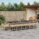 -Delige Tuinset Met Kussens Poly Rattan Gemengd Beige