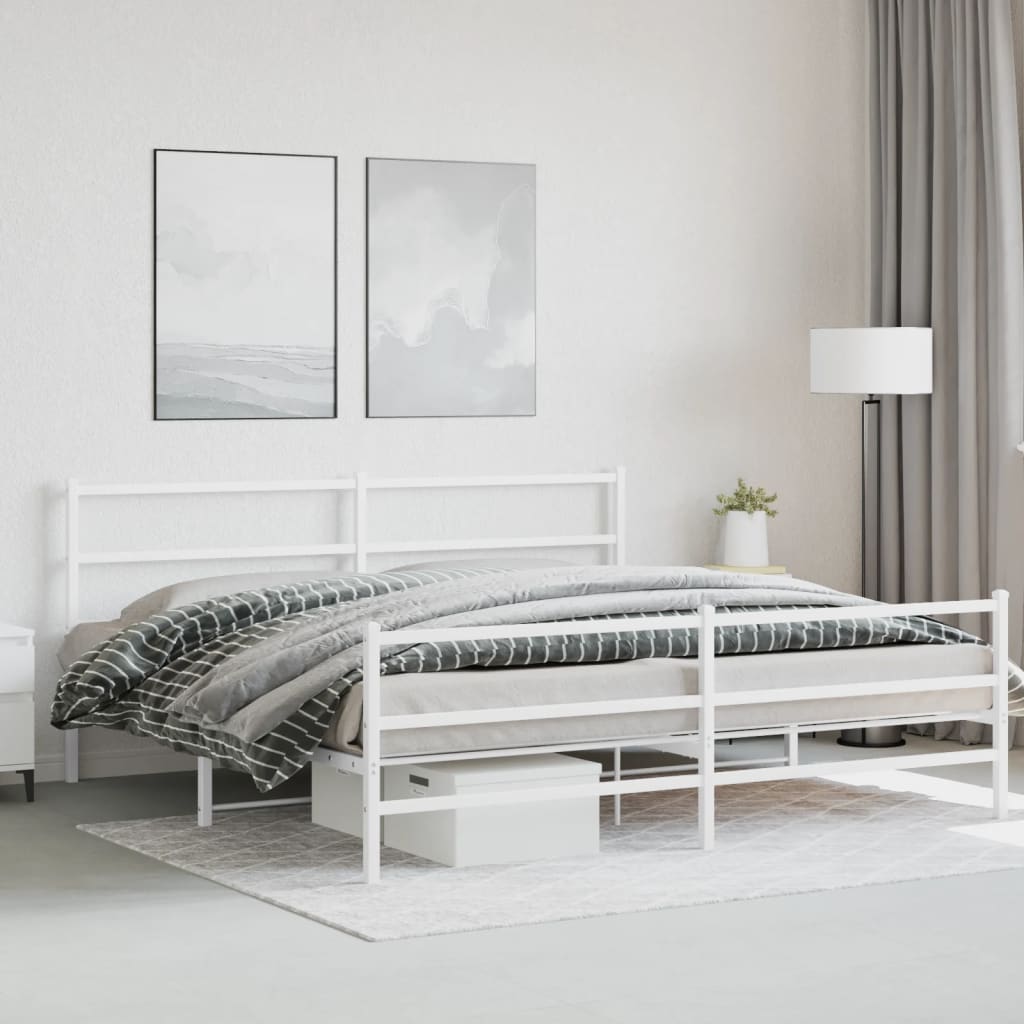 Bedframe Met Hoofd- En Voeteneinde Metaal
